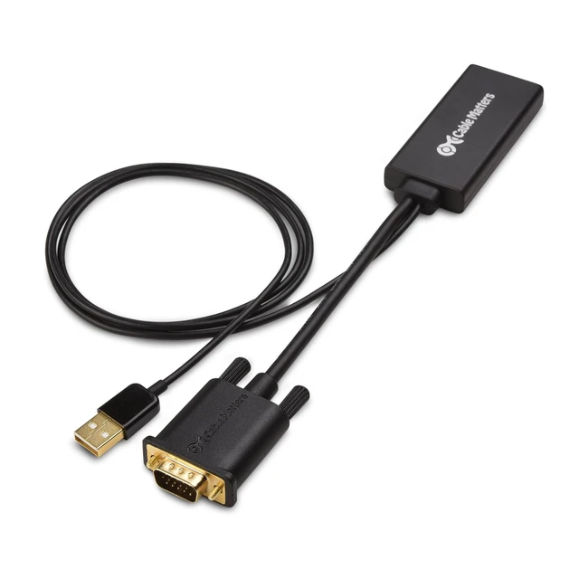 Alt view image 8 of 10 - Cable Matters VGA to HDMI Adapter for Monitor and TV (VGA to HDMI Converter) with Audio Support