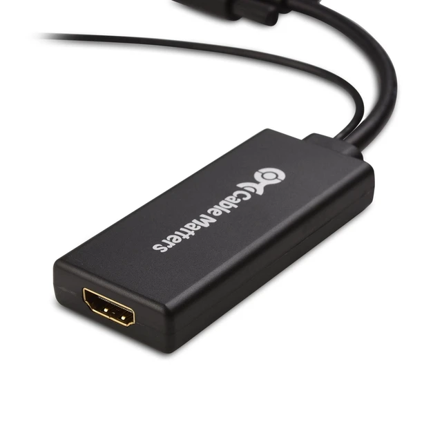 Alt view image 9 of 10 - Cable Matters VGA to HDMI Adapter for Monitor and TV (VGA to HDMI Converter) with Audio Support