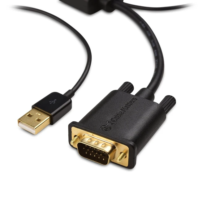 Alt view image 10 of 10 - Cable Matters VGA to HDMI Adapter for Monitor and TV (VGA to HDMI Converter) with Audio Support