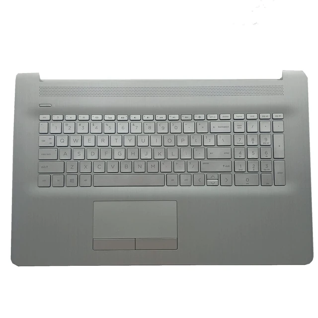 Alt view image 6 of 10 - Replacement for HP 17BY 17-by 17CA 17-CA Laptop Upper Case Palmrest Backlit Keyboard Touchpad Assembly Part with ODD L92783-001 6070B1308113 Top Cover Sliver 2020 Year