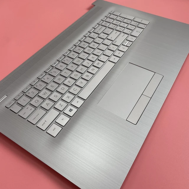 Alt view image 10 of 10 - Replacement for HP 17BY 17-by 17CA 17-CA Laptop Upper Case Palmrest Backlit Keyboard Touchpad Assembly Part with ODD L92783-001 6070B1308113 Top Cover Sliver 2020 Year