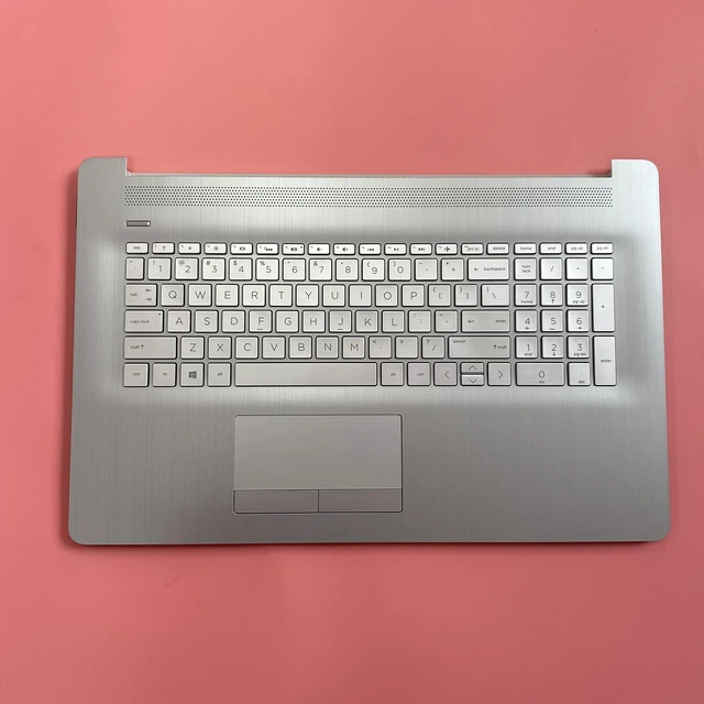Alt view image 8 of 10 - Replacement for HP 17BY 17-by 17CA 17-CA Laptop Upper Case Palmrest Backlit Keyboard Touchpad Assembly Part with ODD L92783-001 6070B1308113 Top Cover Sliver 2020 Year