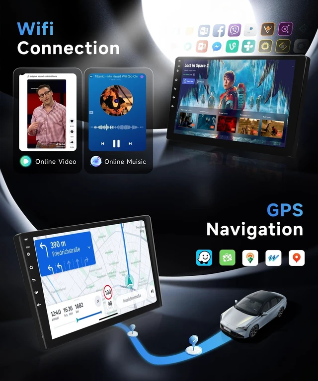 Alt view image 9 of 10 - Rimoody 8 Core 6G 128G Android 15 Car Stereo for Nissan Altima 2008-2012, Wireless Carplay Android Auto, 9 Touchscreen Radio with GPS Bluetooth 5G-WiFi FM/RDS 32EQ DSP Backup Camera SWC(Manual