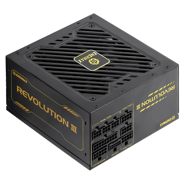 Alt view image 6 of 10 - ENERMAX Revolution III 850 - Fully Modular PC Power Supply - 850 Watts - 80 Plus Gold - 600W 12V-2x6 Connector - 100% Japanese Capacitors - Sleeved Cables - 10 Year Warranty