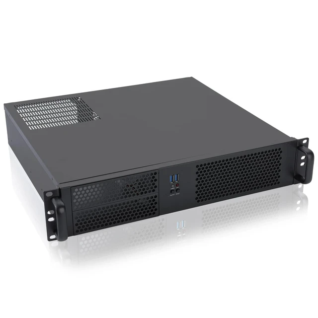 Alt view image 6 of 10 - RackChoice 2U Micro ATX Compact Rackmount 2 x 5.25 Chassis Support ATX PS2 PSU with 120mm Fan on top, USB3.0 with 2.0 Adapter