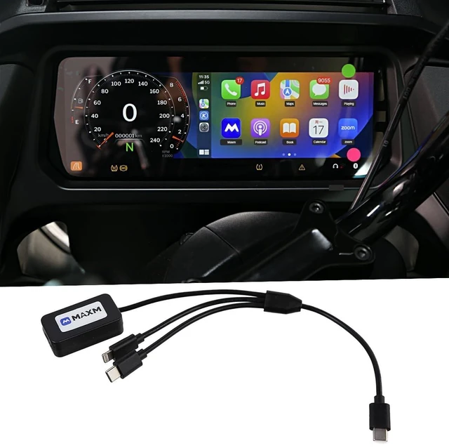 Alt view image 6 of 10 - Motorcycle Wireless CarPlay Adapter Compatible With For Harley Touring 117 121 Street Road Glide FLHX FLTR 2024 2025 2026 (2023-2026)