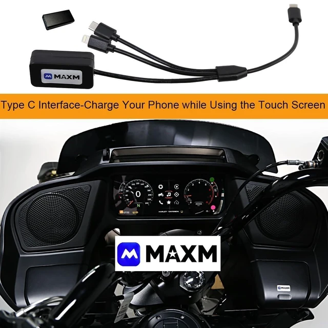 Alt view image 7 of 10 - Motorcycle Wireless CarPlay Adapter Compatible With For Harley Touring 117 121 Street Road Glide FLHX FLTR 2024 2025 2026 (2023-2026)