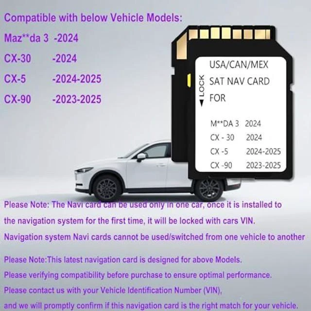 Alt view image 8 of 10 - 2025 Latest Navigation Memory sd Card Compatible with Maz*da 3(2024), Cx5(2024-2025),Cx30(2024), Cx90(2023-2025),(NAVISD2325)