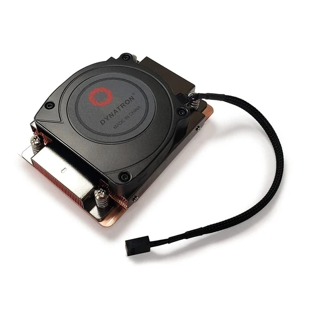 Alt view image 5 of 6 - Dynatron A42 1U Copper with Skived Fin Heatsink and Side Blower for AMD AM4/AM5 Socket