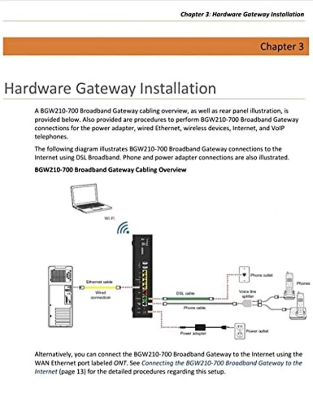 Alt view image 8 of 8 - AT&T BGW210 802.11b/g/n/ac 400mW Bonded VDSL2 Wireless Voice Gateway 4 x Gigabit Ports (ONT Required),Black
