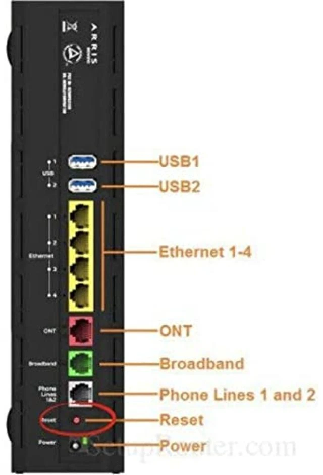 Alt view image 6 of 8 - AT&T BGW210 802.11b/g/n/ac 400mW Bonded VDSL2 Wireless Voice Gateway 4 x Gigabit Ports (ONT Required),Black