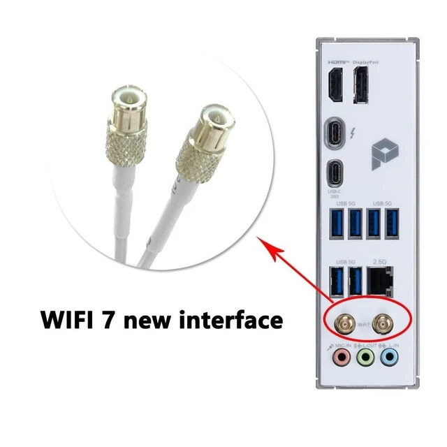 Alt view image 10 of 10 - WiFi 7 Antenna 2.4/5/6GHz for ASUS ROG Strix Z890-A,Strix Z790-A Gaming WiFi II, Strix X870-A, Maximus Z890 APEX, Z790 MAX,Maximus Z790,Prime Z890-P Z890-P CSM Z890M-PLUS Tri Band Gaming