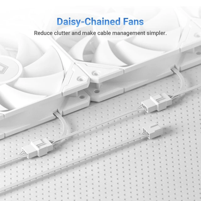 Alt view image 10 of 10 - ID-COOLING FX240 PRO White Liquid CPU Cooler for Desktop - 240mm AIO Cooler, 2 x 120mm High-efficient Fans, Special CD Pattern Pump Header, Intel & AMD Compatible