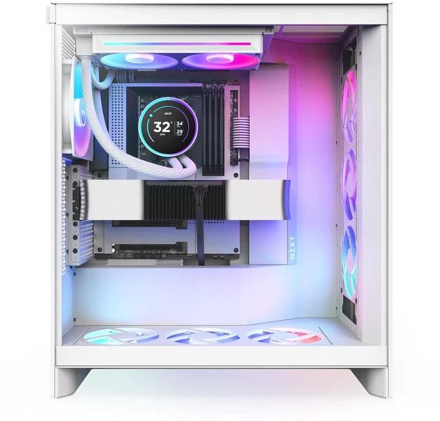 Alt view image 9 of 10 - NZXT Kraken Elite 240 RGB 2024 - AIO CPU Liquid Cooler - 240mm Radiator - 2 x F120P Fans - Customizable 2.72" IPS LCD - NZXT Turbine Pump - AMD AM5, AM4 - Intel LGA 1851/1700, 1200/115X -
