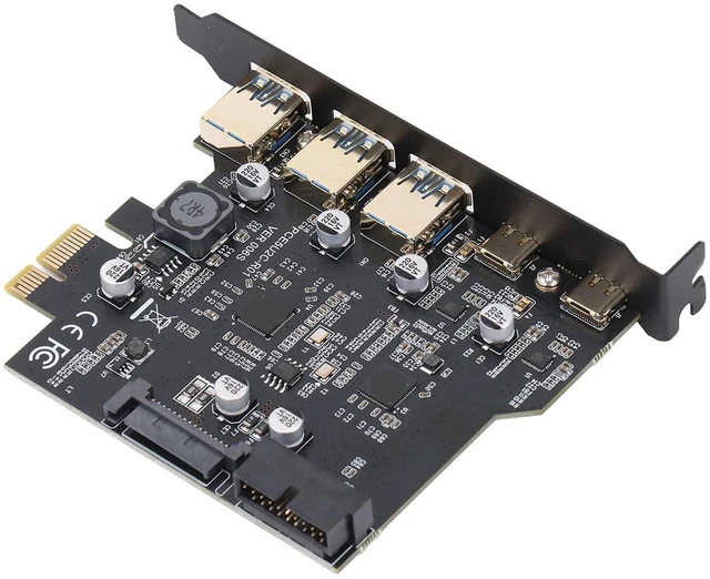 Alt view image 6 of 10 - ciciglow PCIe to USB 3.2 Gen 2 Adapter Card, 20Gbps 3xUSB A 2xUSB C 5 Port PCI Express Expansion Card for for Linux for OS X PC, ciciglowqz2g0sg4pv