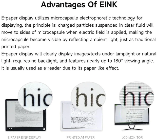 Alt view image 10 of 10 - waveshare 7.5inch E-Ink Raw Display Compatible with Raspberry Pi 5/4B/3B/Zero/Zero W/Zero 2W/Pico/Pico W/Pico WH 800×480 Resolution with SPI Interface Without PCB