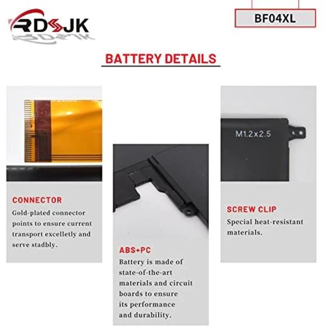 Alt view image 10 of 10 - BF04XL Laptop Battery for HP Spectre 13-AF 13-AF100 13-AF000NC 13-AF110TU 13-AF012DX 13-AF501TU AF502TU AF503TU AF504TU AF505TU AF506TU 13-V115TU 13-V117TU HSTNN-LB8C 924843-421 924960-855 7.7V 43.7Wh
