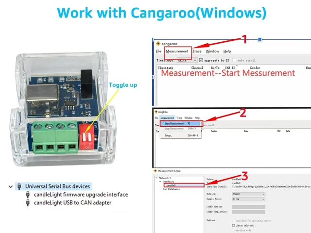 Alt view image 7 of 10 - DSD TECH SH-C31G Isolated USB to CAN Adapter with FD Support Based on Canable 2.0 Pro
