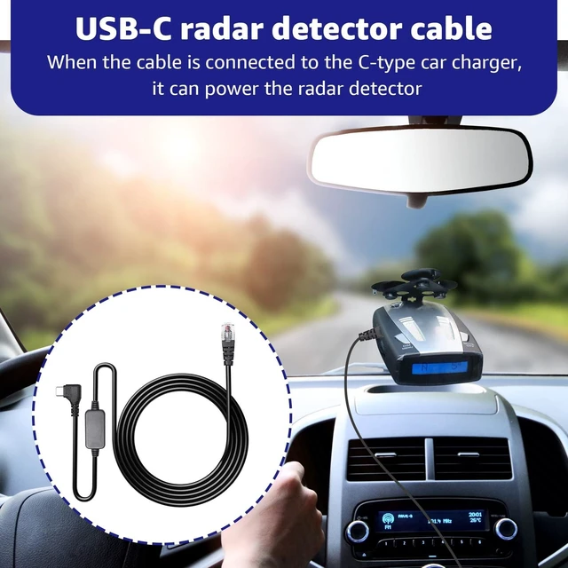 Alt view image 7 of 10 - Sousery USB-C to RJ11 Plug Cable,Radar Detector Cable for Uniden R1 R3 R7 Escort MAX360 Beltronics Cobra Passport 9500i Radenso XP etc(9.84FT)