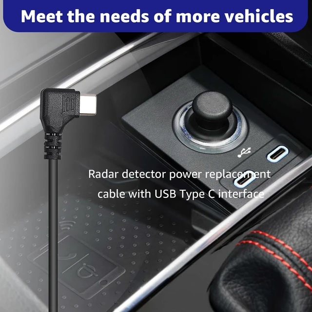 Alt view image 9 of 10 - Sousery USB-C to RJ11 Plug Cable,Radar Detector Cable for Uniden R1 R3 R7 Escort MAX360 Beltronics Cobra Passport 9500i Radenso XP etc(9.84FT)