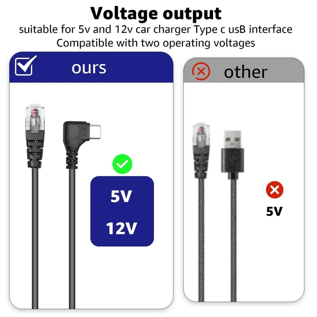 Alt view image 10 of 10 - Sousery USB-C to RJ11 Plug Cable,Radar Detector Cable for Uniden R1 R3 R7 Escort MAX360 Beltronics Cobra Passport 9500i Radenso XP etc(9.84FT)