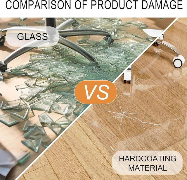 Alt view image 10 of 14 - Beveled Edge Office Chair Mat for Carpet or Hardwood Floor 36" x 48" Clear Chair Mats for a Smooth Glide and Easy Roll On/Off, Heavy Duty and Non-Slip Pad Floor Ultimate Desk Chair Mat