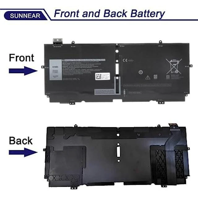 Alt view image 8 of 10 - SUNNEAR 52TWH Laptop Battery Replacement for Dell XPS 13 7390 2-in-1 Series Notebook P103G P103G001 P103G002 MM6M8 0MM6M8 XX3T7 0XX3T7 51Wh 7.6V 6375mAh 4Cell