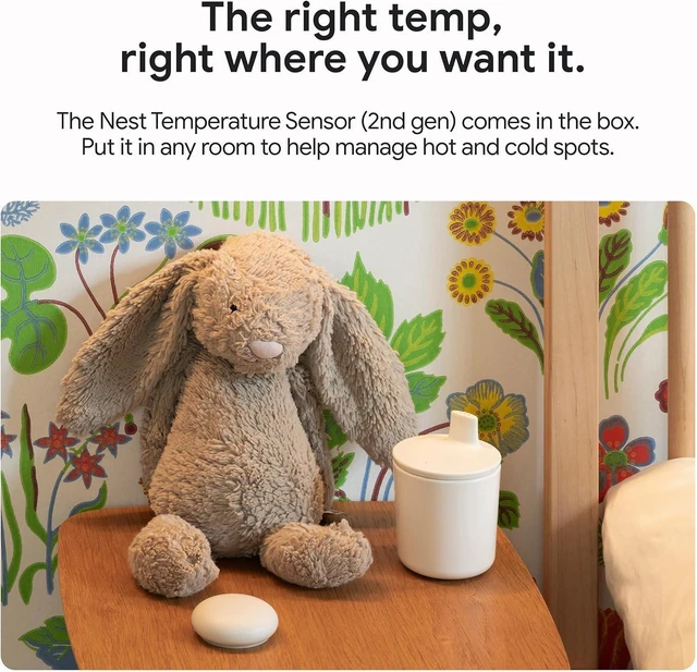 Alt view image 14 of 14 - Google Nest Learning Thermostat (4th gen) + Nest Temperature Sensor (2nd gen) - Silver