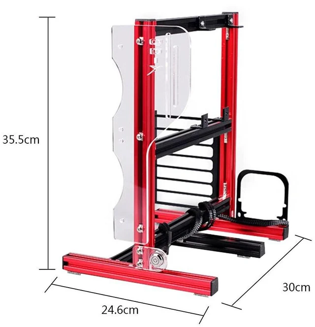 Alt view image 8 of 10 - PC Frame Test Bench ITX ATX MATX Test Bench Open Air Case Water Cooling Fan Chassic (Red)