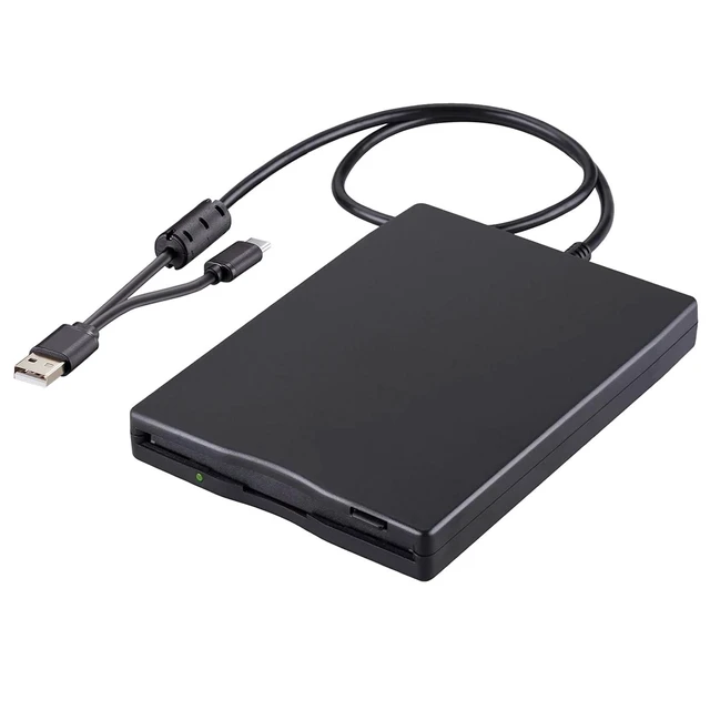 Alt view image 6 of 10 - Tendak Floppy Disk Reader, 3.5 inch External USB & Type-C 1.44MB FDD Floppy Disk Drive for Windows 11/10/8/7/2000/XP, Vista, PC, Laptop and Desktop, Plug and Play, Black