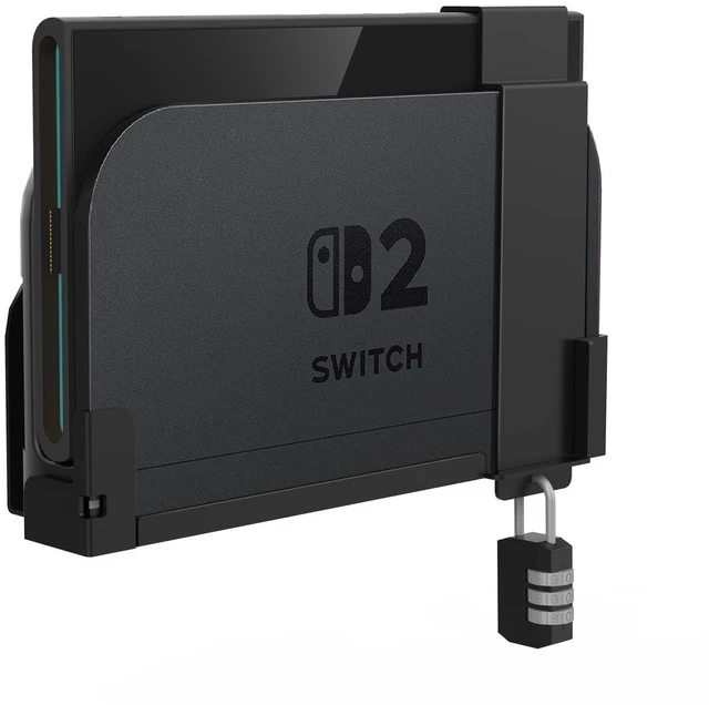 Alt view image 6 of 10 - Monzlteck Heavy Duty Anti-Theft Wall Mount for Switch2 Secure Lockable Metal Bracket with Password Lock Includes Mounting Hardware