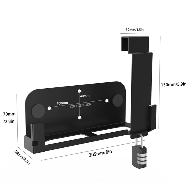Alt view image 9 of 10 - Monzlteck Heavy Duty Anti-Theft Wall Mount for Switch2 Secure Lockable Metal Bracket with Password Lock Includes Mounting Hardware