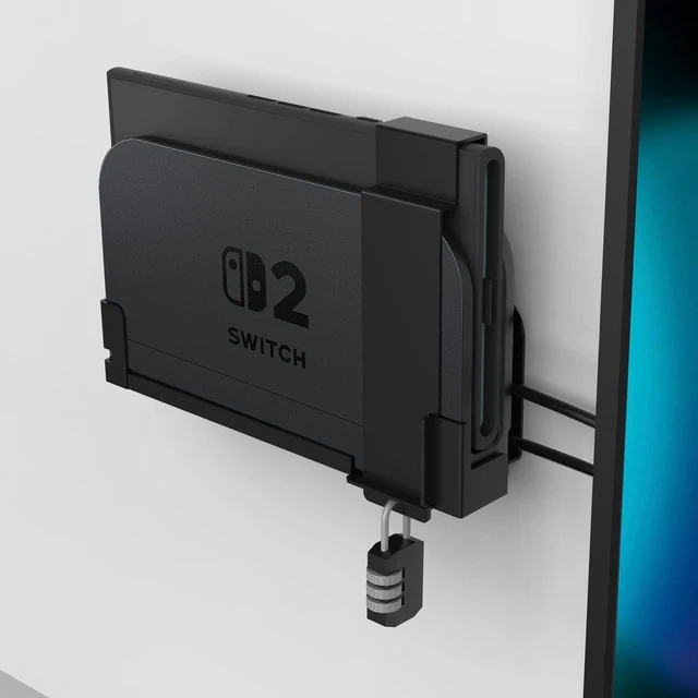 Alt view image 8 of 10 - Monzlteck Heavy Duty Anti-Theft Wall Mount for Switch2 Secure Lockable Metal Bracket with Password Lock Includes Mounting Hardware