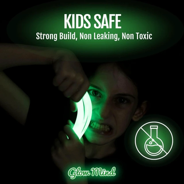 Alt view image 10 of 14 - 400 Ultra Bright Glow Sticks Bulk - Halloween Glow in the Dark Party Supplies Pack - 8" Glowsticks Easter Party Favors with Bracelets and Necklaces
