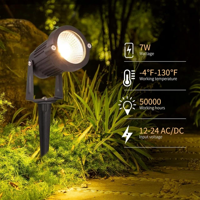 Alt view image 9 of 14 - REEGOLD Low Voltage Landscape Lights Outdoor: 7W 700LM LED Landscape Lighting with Connectors for Tree Garden Yard Pathway | 12V 24V Warm White 2700K Spotlights | IP65 Waterproof | 6 Pack
