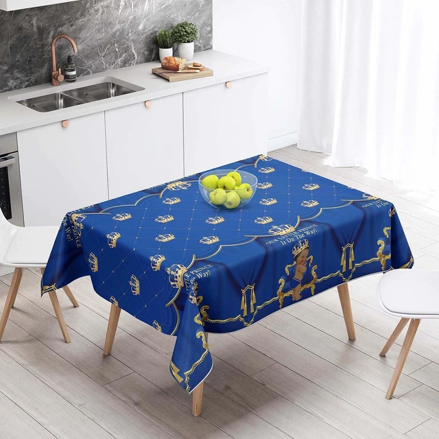 Alt view image 14 of 14 - Buerhanerry 6 Pack Royal Prince Tablecloths Baby Shower Table Cover, Little Prince Baby Shower Decorations, 108" x 54" Royal Blue Prince Birthday Party Supplies for Boys Kids