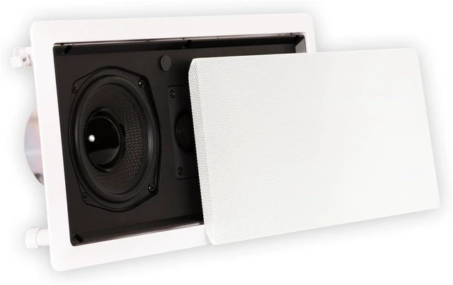 Alt view image 5 of 8 - Theater Solutions TSLCR5 Flush Mount Center Speaker Dual Woofer in Wall