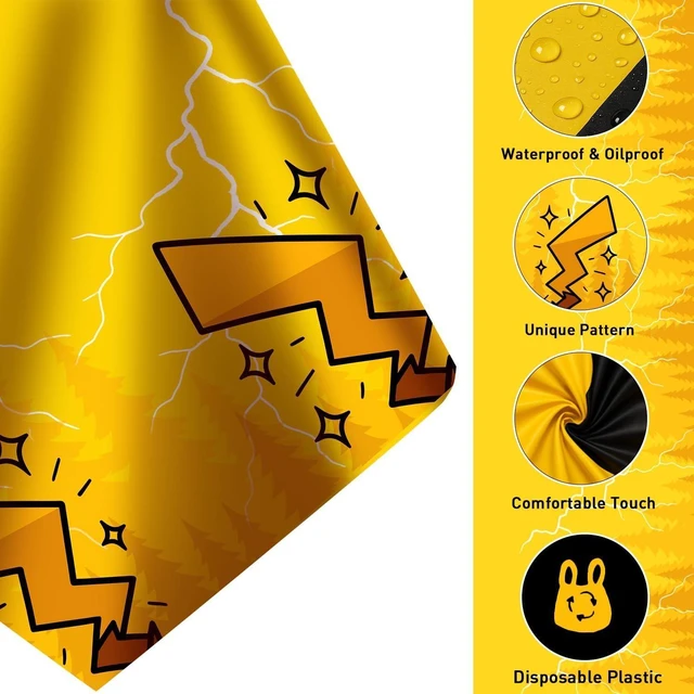 Alt view image 10 of 14 - 16Pcs 2in1 Yellow Cartoon Birthday Party Decorations Tablecloth, 54" x 108" Table Cloth Disposable Rectangle Plastic Table Cover for Kids Baby Shower Party Supplies