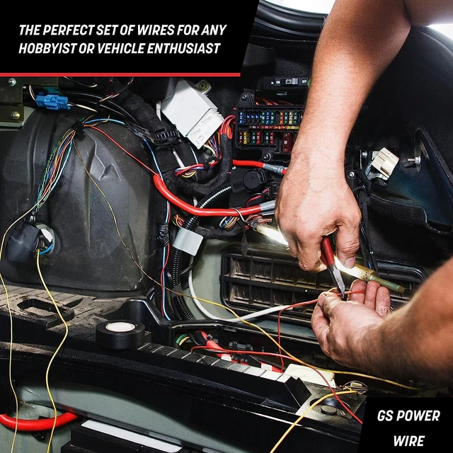 Alt view image 11 of 14 - GS Power 400ft CCA 14 Gauge Wire Automotive, 100ft Spool, 4 Colors, 14 AWG 12v, Speaker Electrical Wire Low Voltage Primary for Car Stereo Audio Trailer Harness Hookup Wiring DIY