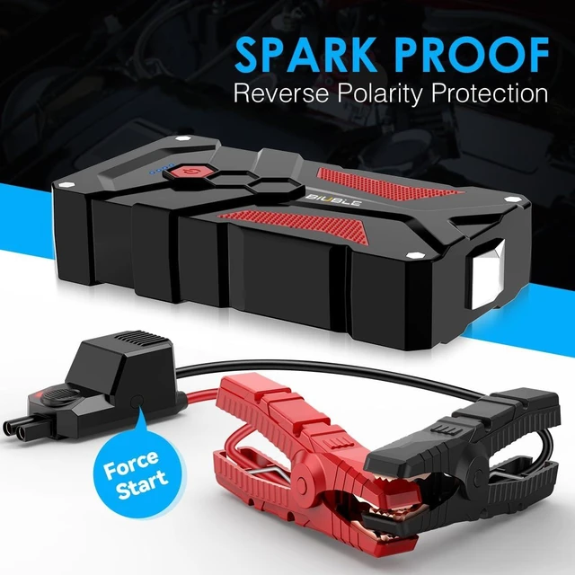 Alt view image 11 of 12 - Jump Starter Car Jump Starter Auto Battery Booster Pack 5000A Peak 12V with USB-C Quick Charge,Lithium Jump Box with LED Light(Up to 7.0L Gas or 5.5L Diesel Engine)