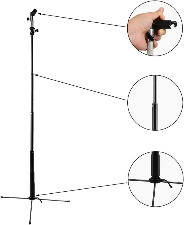 Alt view image 10 of 12 - 43 Inch/110 Centimeter Light Reflector 5-in-1 Collapsible Photography Reflectors kit with Metal Clamp and Light Stand for Studio Lighting Outdoor Shooting (Silver/Gold/White/Black/Translucent)