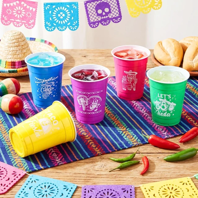 Alt view image 8 of 12 - Vesici 100 Pcs 12oz Fiesta Graduation Party Decorations Disposable Plastic Cups Mexican Graduation Drinking Cups Taco Bout a Grad Party Supplies for Birthday