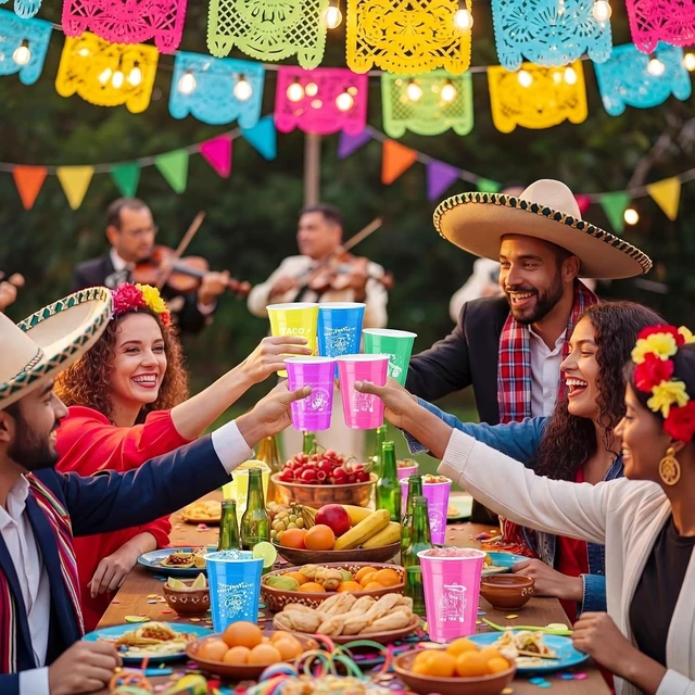 Alt view image 9 of 12 - Vesici 100 Pcs 12oz Fiesta Graduation Party Decorations Disposable Plastic Cups Mexican Graduation Drinking Cups Taco Bout a Grad Party Supplies for Birthday