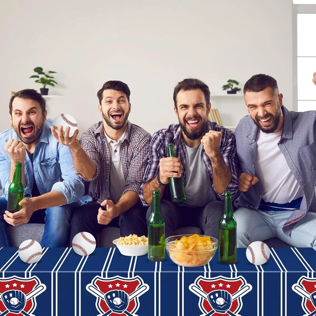 Alt view image 13 of 14 - Mixweer 12 Pcs Baseball Plastic Tablecloth Birthday Party Decorations 54 x 108 Inch Baseball Field Rectangular Plastic Table Cover for Sports Theme Fan Sports Event Game Day Birthday Party Supplies
