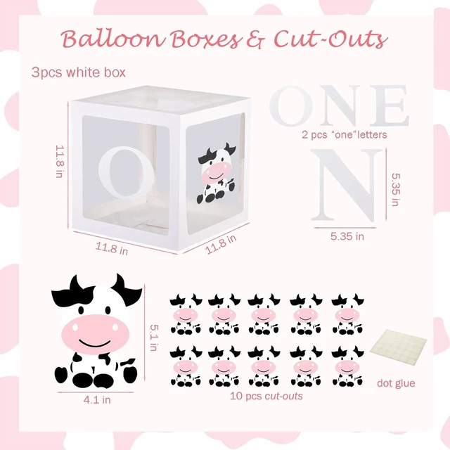 Alt view image 11 of 14 - Holy Cow I'm One Birthday Decorations, 1st Birthday Decorations Girl, Cow First Birthday Party Supplies Girl, Cow Print One Year Old Birthday Decorations, First Birthday Girl Decorations