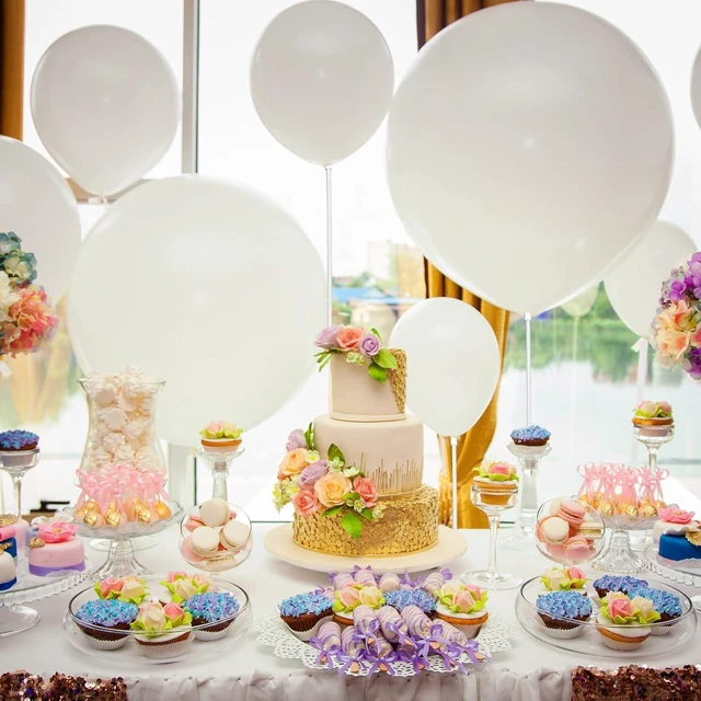Alt view image 12 of 14 - Chivao 300 Pcs Balloon Sticks with Base Plastic Balloon Holder Sticks with Cup Stand for Birthday Wedding Mother's Day Graduation Prom Baby Shower Party Inflatable Decoration Supplies(White)