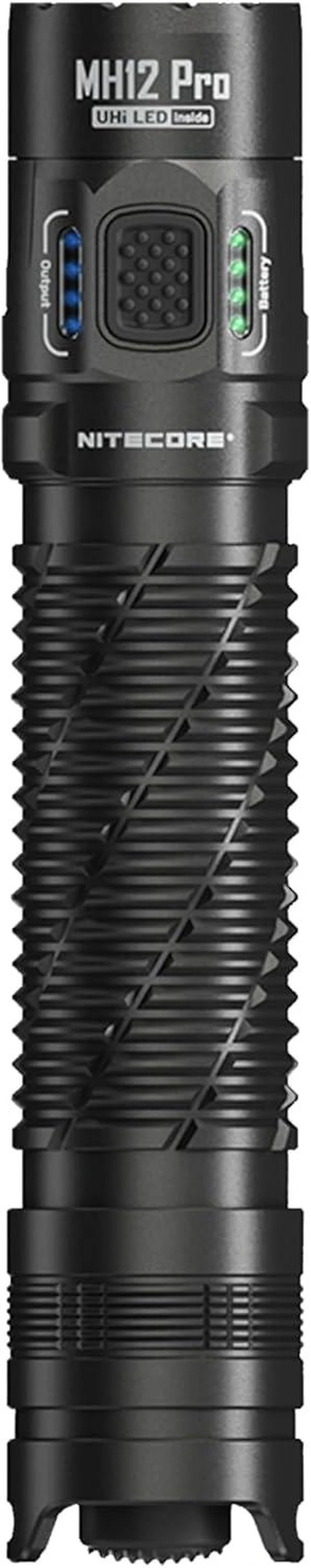 Alt view image 9 of 14 - Nitecore MH12 Pro Tactical Flashlight, 3300 Lumen high Lumen USB-C Rechargeable Long Throw Compact EDC Duty Light with Holster and Lumentac Organizer
