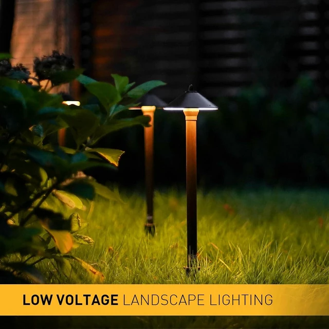 Alt view image 13 of 14 - Malibu Low Voltage Pathway Lights, 10W Pro Style Halogen Landscape Lighting, 2Pack 2700K Warm White Path Light, 12V AC Bronze Outdoor Walkway Lights for Yard Garden 8308-9103