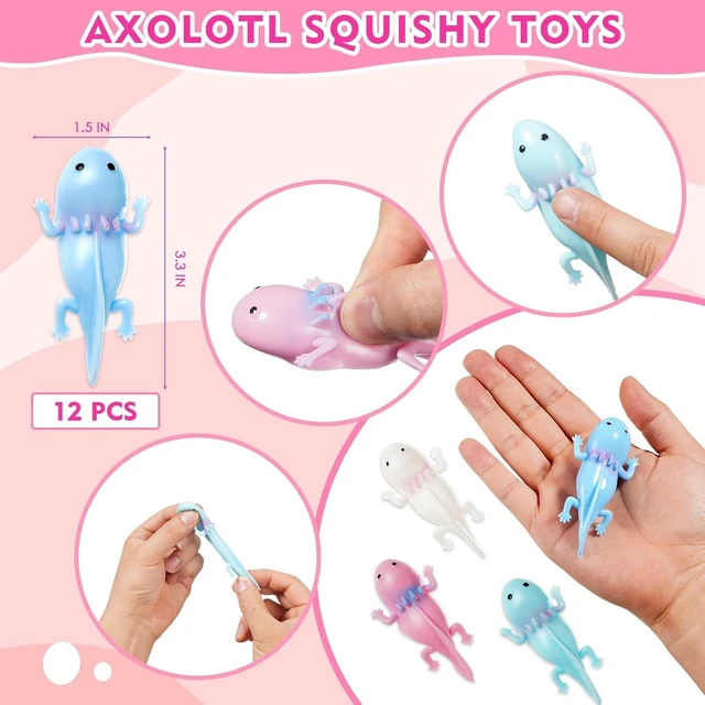 Alt view image 11 of 12 - Vanblue Axolotl Party Favors Themed Birthday Party Decoration Goodie Bags Stuffers Pink Axolotl Birthday Supplies Gift for Kids Treat Gift Bags Stuffers Pinata Filler Classroom Rewards