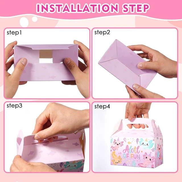 Alt view image 12 of 12 - Vanblue Axolotl Party Favors Themed Birthday Party Decoration Goodie Bags Stuffers Pink Axolotl Birthday Supplies Gift for Kids Treat Gift Bags Stuffers Pinata Filler Classroom Rewards